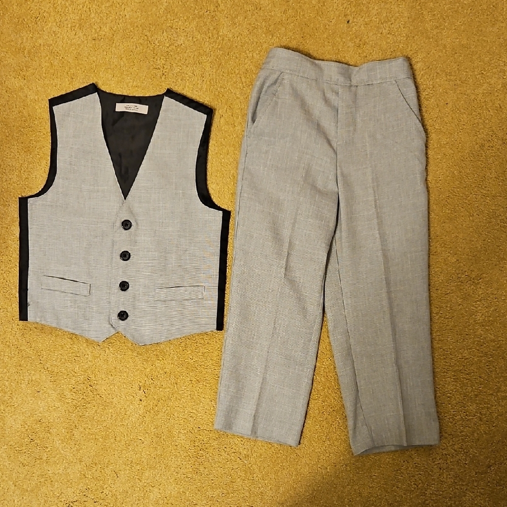 Elegant Kids Gray Vest and Pants Set